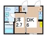 Comfair菊川 1DKの間取り