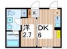 Comfair菊川 1DKの間取り