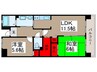 Ts garden清瀬(2) 2LDKの間取り