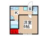 エルシャトー豊四季 1Kの間取り