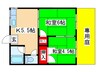 日の出コ－ポ 2Kの間取り