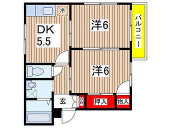 間取図 フレグランスひまわりＢ