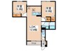 仮）D-ROOM東四つ木B 2LDKの間取り