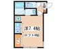 Maple East 1Rの間取り