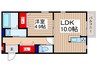 ラテルネ川越 1LDKの間取り