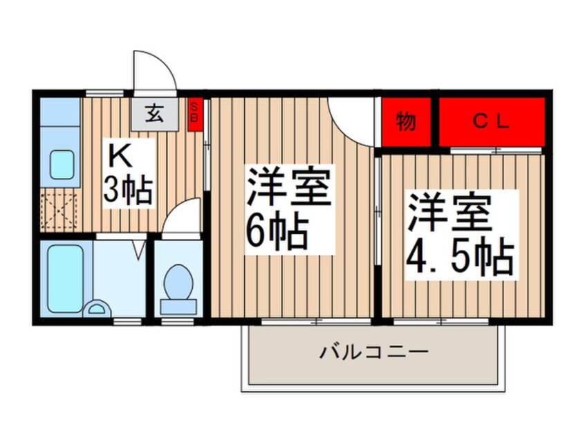 間取図 カスヤハイツA