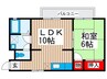 一栄コーポ７号 1LDKの間取り