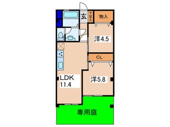 間取図 希望が丘コーポラスB棟（107）