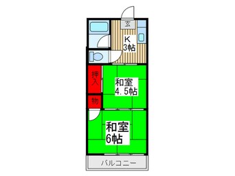 間取図 コ－ポ富士見野