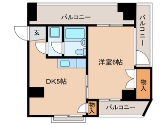 間取図 プレイスニア洗足（401）