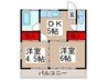 アズマハイツ 2DKの間取り