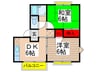 ラッキ－レジデンス1 2DKの間取り