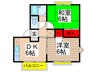 ラッキ－レジデンス1 2DKの間取り