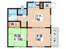 フロ－レンス 2DKの間取り