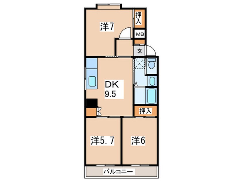 間取図 ウエストヒル湘南台