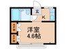 シュロス上石神井 1Kの間取り