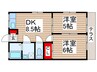 グリーンハイツ 2DKの間取り