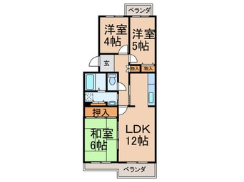 間取図 コ－ポレ－ト東伏見１２号棟