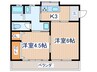 サンハイムオオタ 2Kの間取り