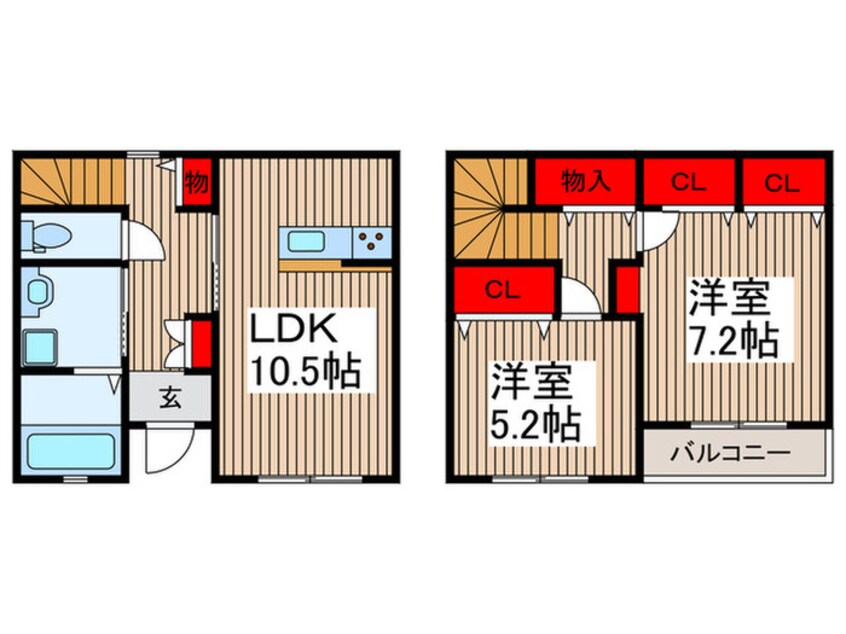 間取図 リーブルファイン西町２号棟