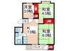 立川富士見町住宅２７号棟 3Kの間取り