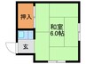 奥野アパート 1Rの間取り