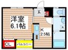 リバティコ－ポ 1Kの間取り