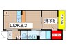 仮)作草部町A棟共同住宅新築工事 1LDKの間取り