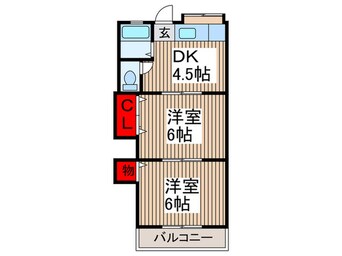 間取図 コ－ポヒル所沢１号館