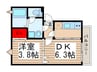 ＡＱＵＥ８ 1DKの間取り