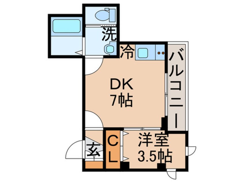 間取図 Ｓフラット月島