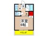 ｺｰﾎﾟさくら 1Kの間取り