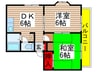 ルアン 2DKの間取り