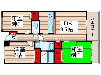 間取図 ロイヤルステージ松戸六実(402)