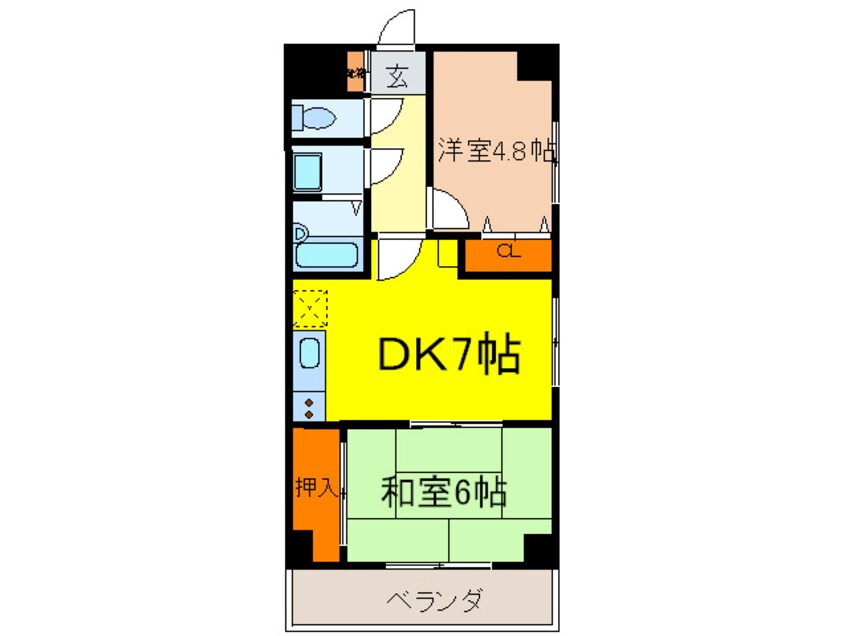 間取図 ボヌ－ル桜上水