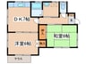 飯田岡貸家Ｇ棟 2DKの間取り