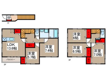 間取図 ふじみ野2丁目貸家