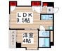 ガーデンテラスＪＯＴＯ 1LDKの間取り