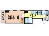 クロ－バ－ビル 1Kの間取り