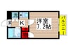 御塚山ハイツＢ棟 1Kの間取り