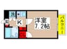 御塚山ハイツＢ棟 1Kの間取り