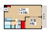 レッス谷津 1LDKの間取り
