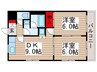 SKビル拾壱番館 2DKの間取り
