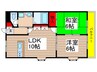リバーサイド参番館 2LDKの間取り