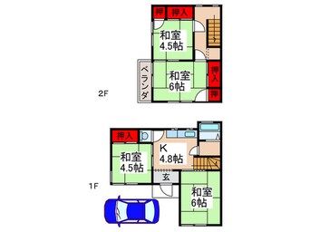 間取図 細野様方貸家