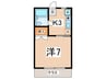 ハイツ丸山 1Kの間取り