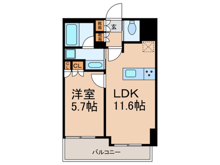 間取図 シェフルール文京茗荷谷(404)