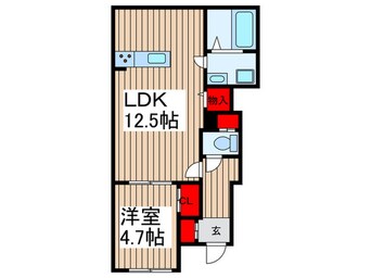 間取図 リ－ブルファイン吉川中央