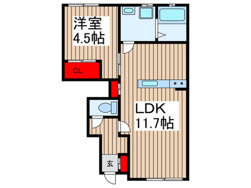 間取図 リ－ブルファイン吉川中央