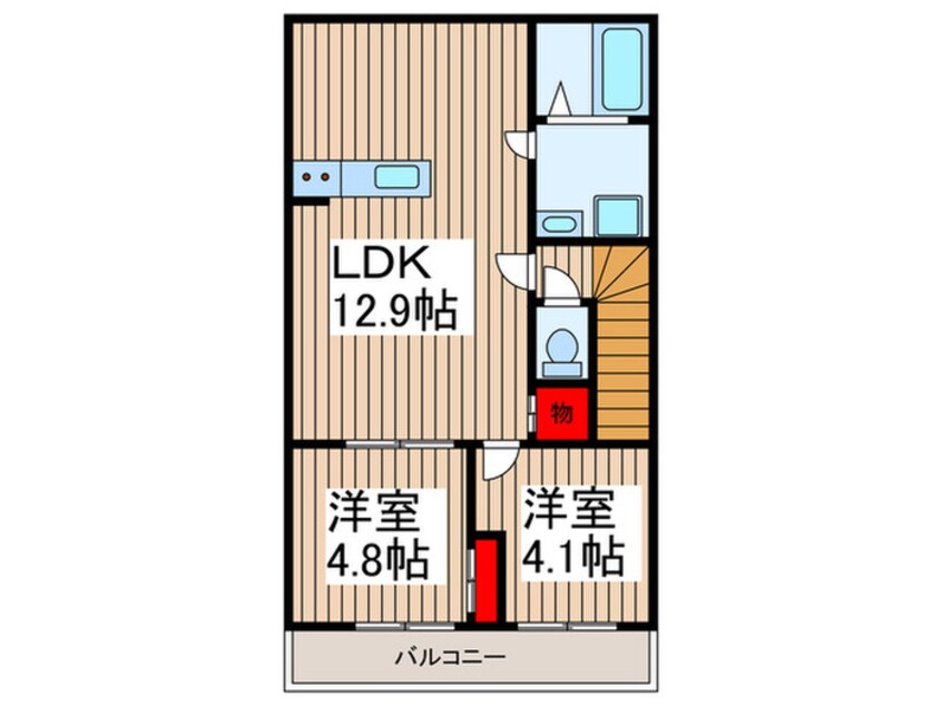 間取図 リ－ブルファイン吉川中央